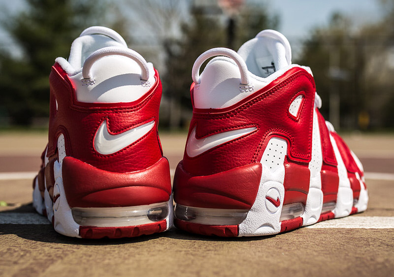 Nike Air More Uptempo White Gym Red