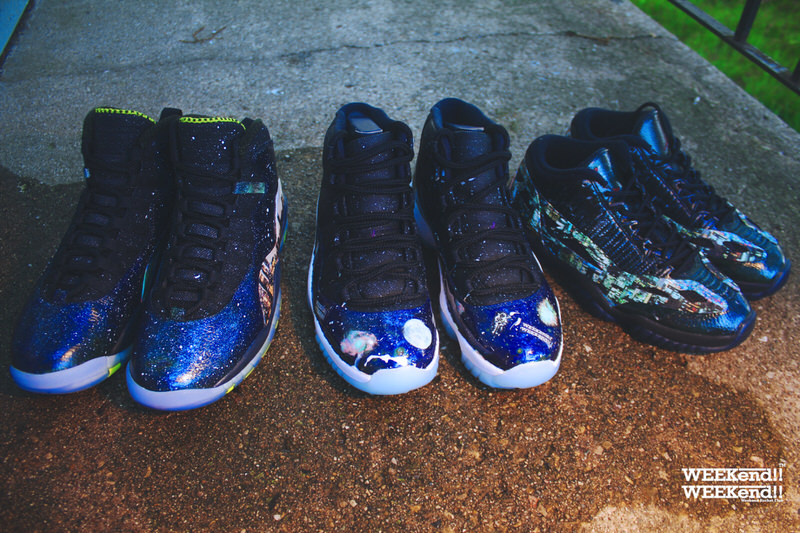 Air Jordan 10 & 11 "Cosmos" Customs by Rocket Boy Nift