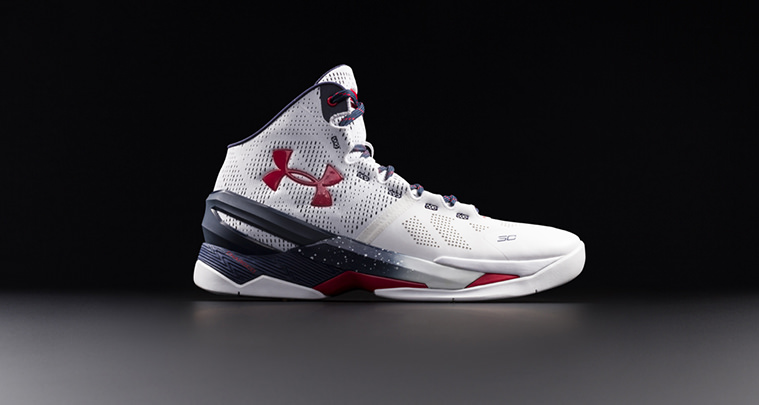 Under Armour Curry Two Red White Blue