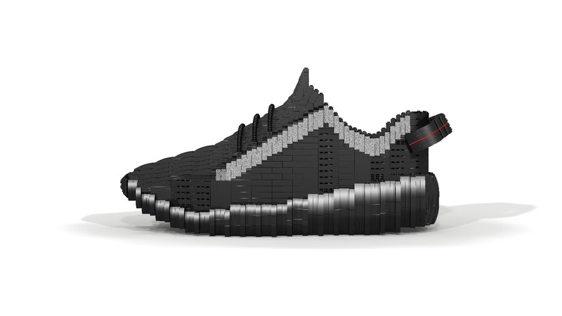 adidas Yeezy Boost 350 "Pirate Black" LEGO Sculpture