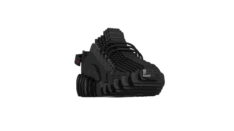 adidas Yeezy Boost 350 "Pirate Black" LEGO Sculpture