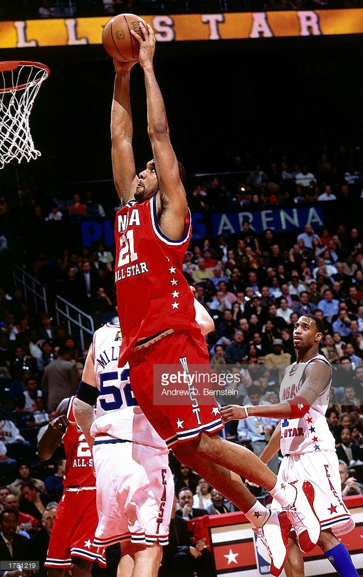 Tim Duncan in the adidas Player's Ball (photo by Andrew D. Bernstein via Getty Images)