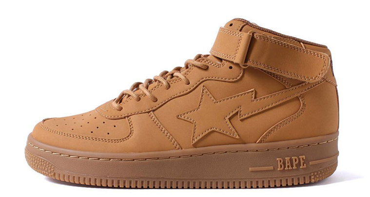 A Bathing Ape Bapesta Mid Wheat