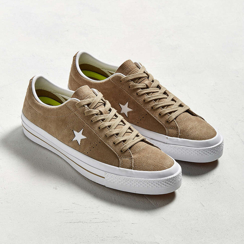 converse one star brown suede