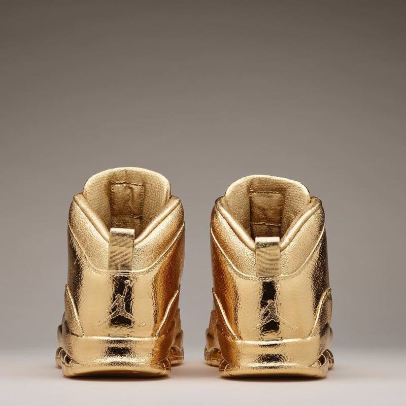 Drake Gets Laced With All Gold Air Jordan 10 Custom Nice Kicks