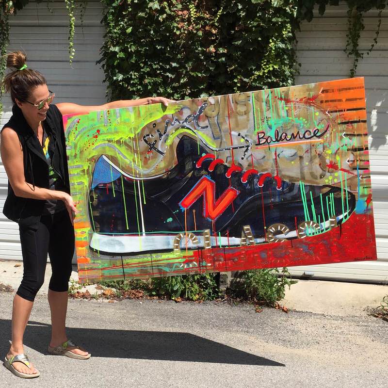 New Balance 574 Painting by Shannon Favia