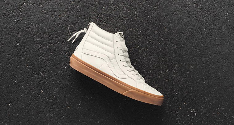 Vans Sk8 Hi Zip White/Gum