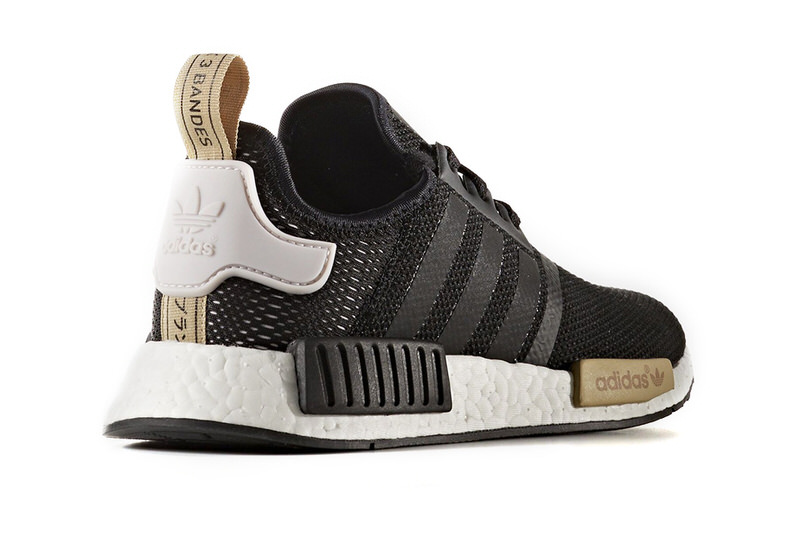 nmd white black gold