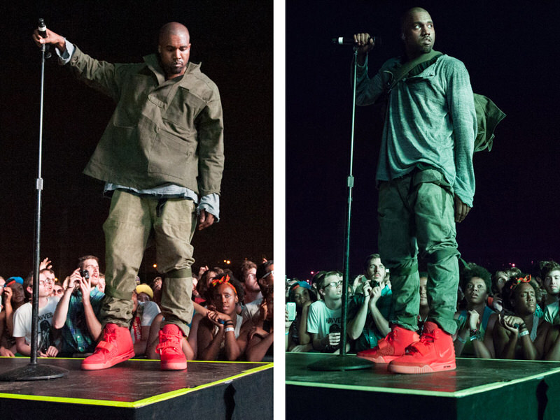 Kanye West in the Nike Air Yeezy 2 "Red October"