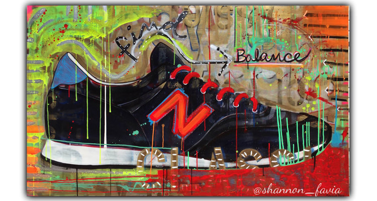 New Balance 574 Painting by Shannon Favia