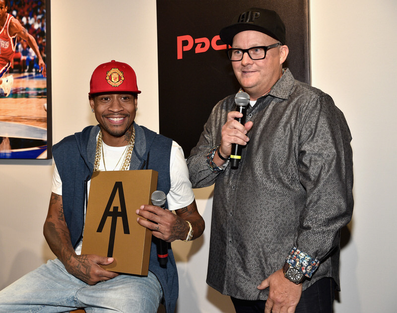 NEW YORK, NY - SEPTEMBER 15: Allen Iverson and Gary Land attend the Reebok X Packer Shoes launch party to celebrate Allen Iverson at Reebok FitHub Union Square on September 15, 2016 in New York City. (Photo by Bryan Bedder/Getty Images for Reebok)