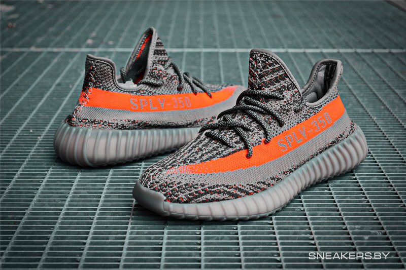 yeezy boost 350 grey and red