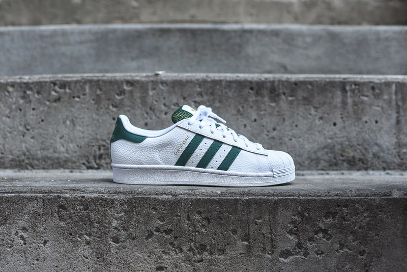 adidas superstar white green