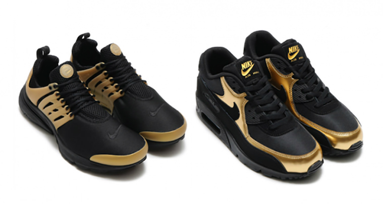 architect wrench worker Nike Sportswear "Black and Gold" Pack Incorporates Air Presto and Air Max  90 | Nice Kicks