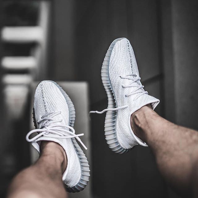 white and grey yeezy