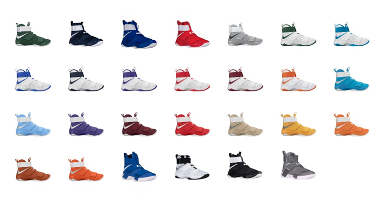 list of lebron soldier shoes