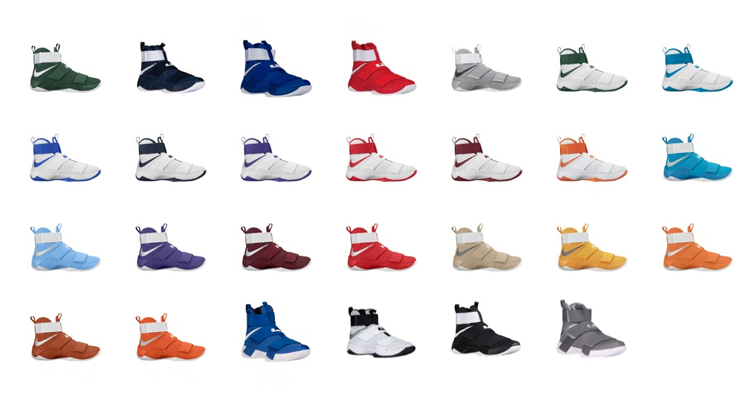 lebron soldier shoes list