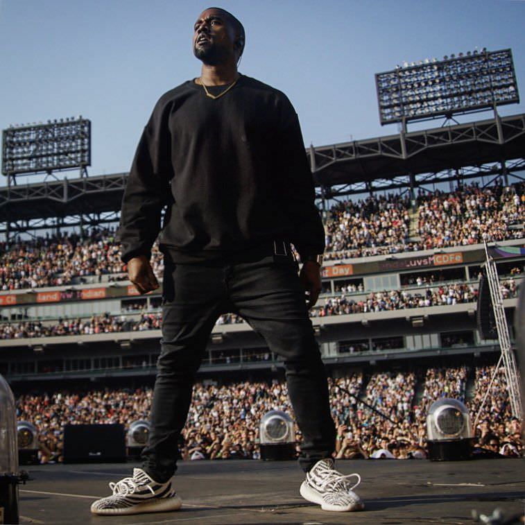 Kanye West Wears Upcoming adidas Yeezy Boost V2 at Chance's Magnificent  Coloring Day | Nice Kicks
