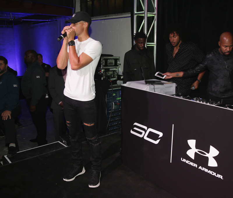 SAN FRANCISCO, CA - OCTOBER 22:  Stephen Curry attends the Under Armour Curry 3 Launch at Skylight Powerhouse on October 22, 2016 in the Bay Area, California.  (Photo by Jerritt Clark/Getty Images for Under Armour)