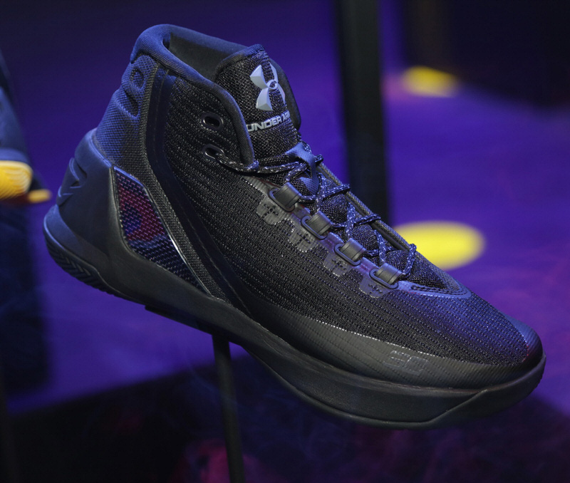 SAN FRANCISCO, CA - OCTOBER 22:  View of The Under Armour Curry 3 during the Under Armour Curry 3 Launch at Skylight Powerhouse on October 22, 2016 in the Bay Area, California.  (Photo by Jerritt Clark/Getty Images for Under Armour)