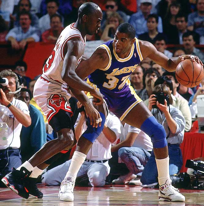 Michael Jordan in the Air Jordan 6 Black/Infrared