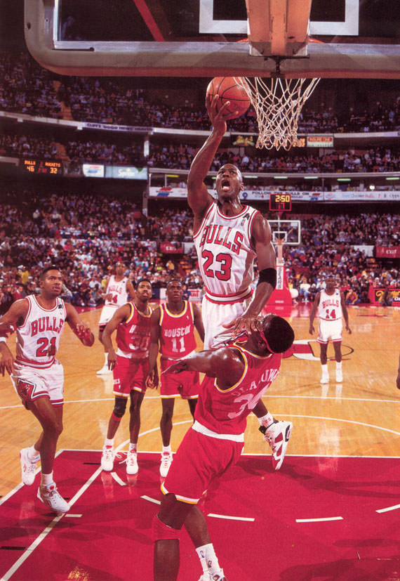 Michael Jordan in the Air Jordan 6 Carmine
