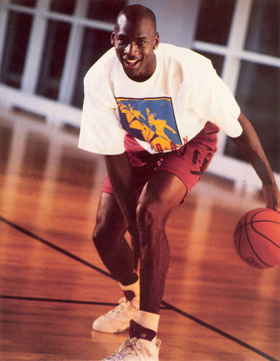 Michael Jordan in the Air Jordan 6 Maroon