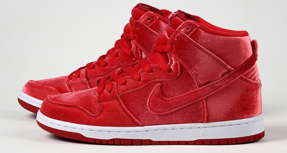 nike sb dunk high red velvet