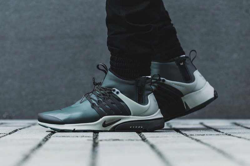 nike presto utility mid zip on feet