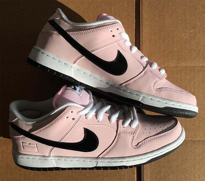 nike sb dunk low pink and black