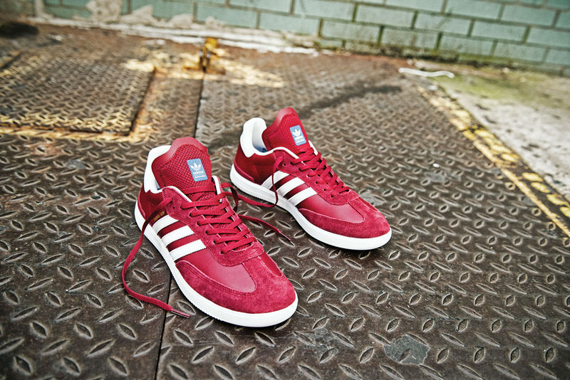 adidas samba burgundy