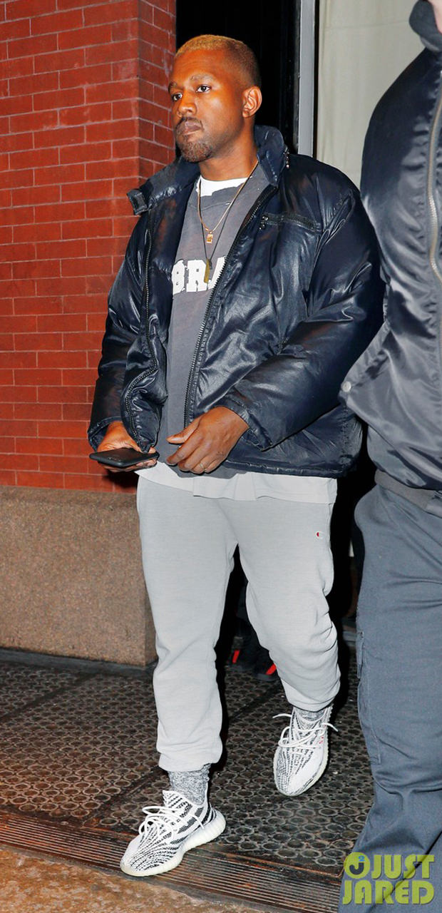 kanye west wearing yeezy 350