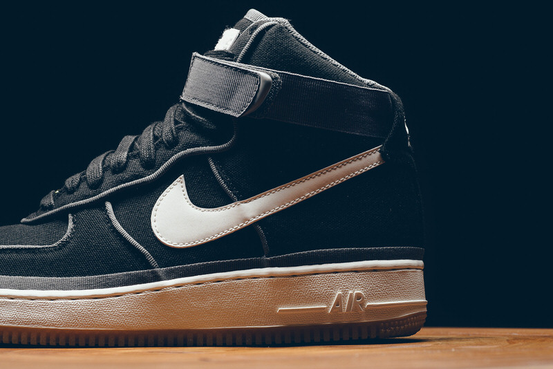 Air force 1 high black canvas on sale