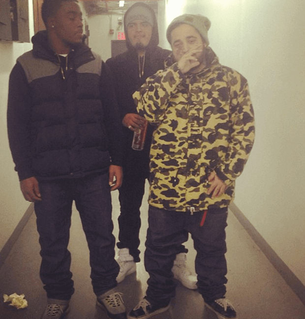 A$AP Yams in the same BAPE jacket as Biggie and the Vans Era OG "Palm Pack"