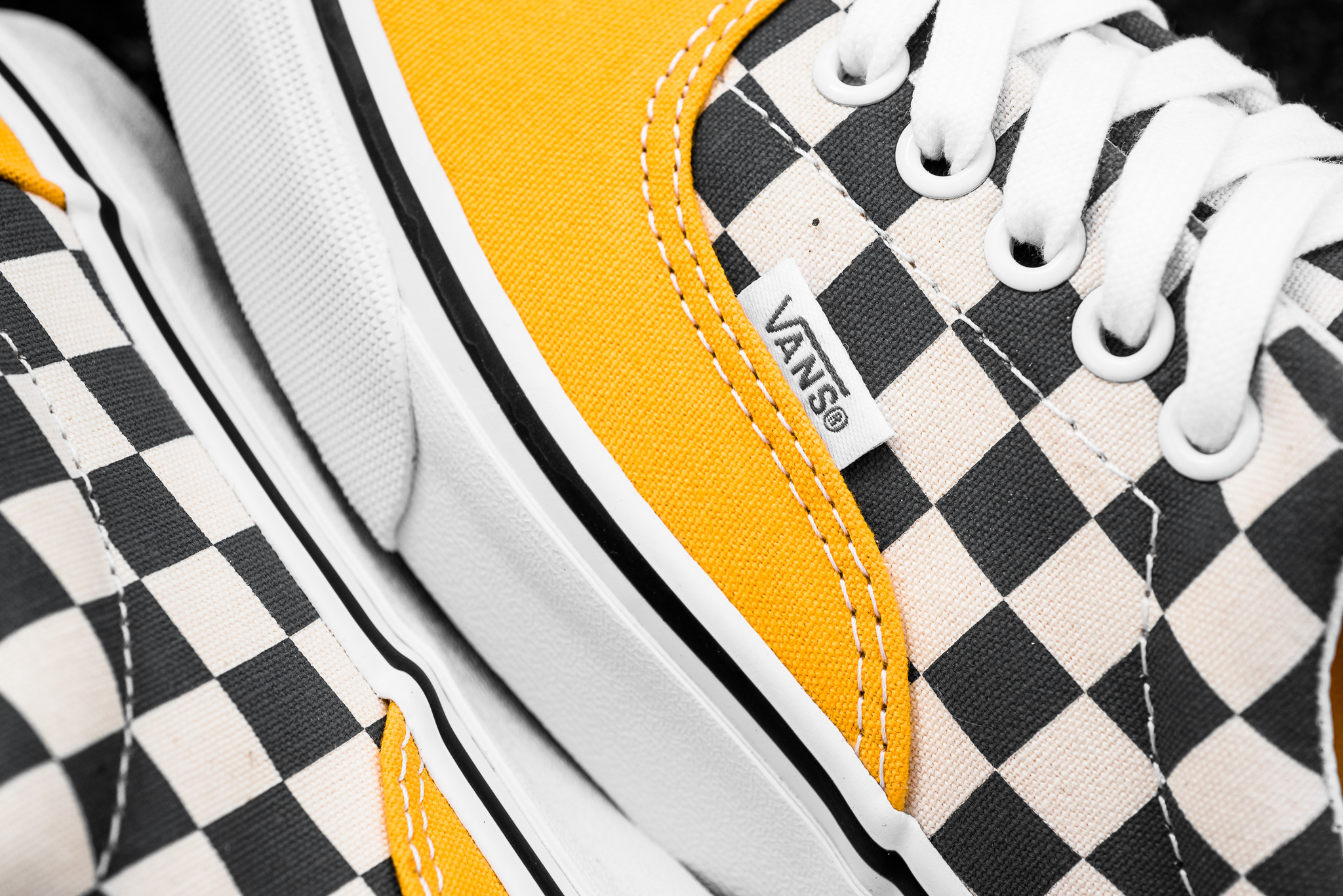 vans era 2 tone checkered yellow