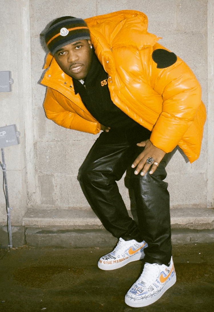 A$AP Ferg in the VLONE x Nike Air Force 1 Low Custom