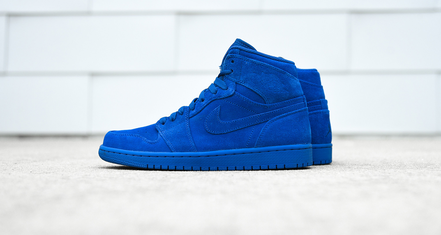 high top blue jordans