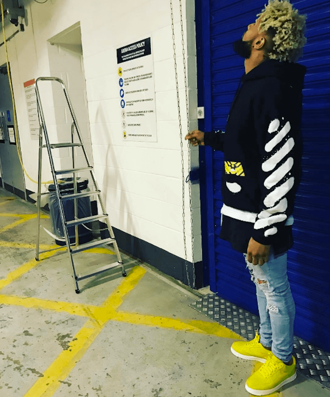 Odell Beckham Jr. in the NikeLab Air Force 1 Low "Citron"