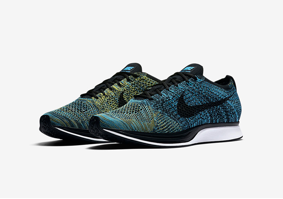 nike flyknit blue green