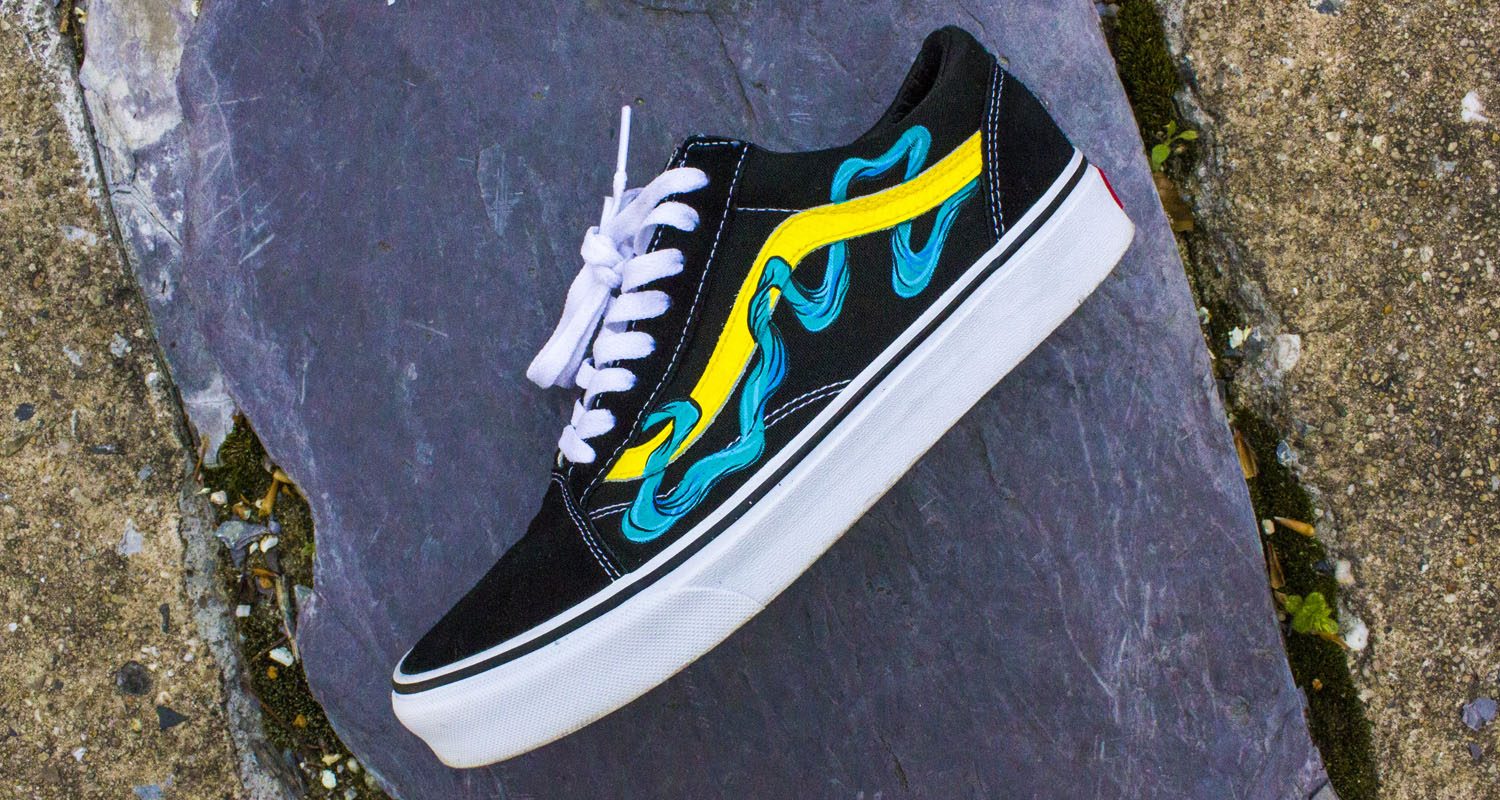 Vans Old Skool Infinite Dripped Custom by Dizzuane