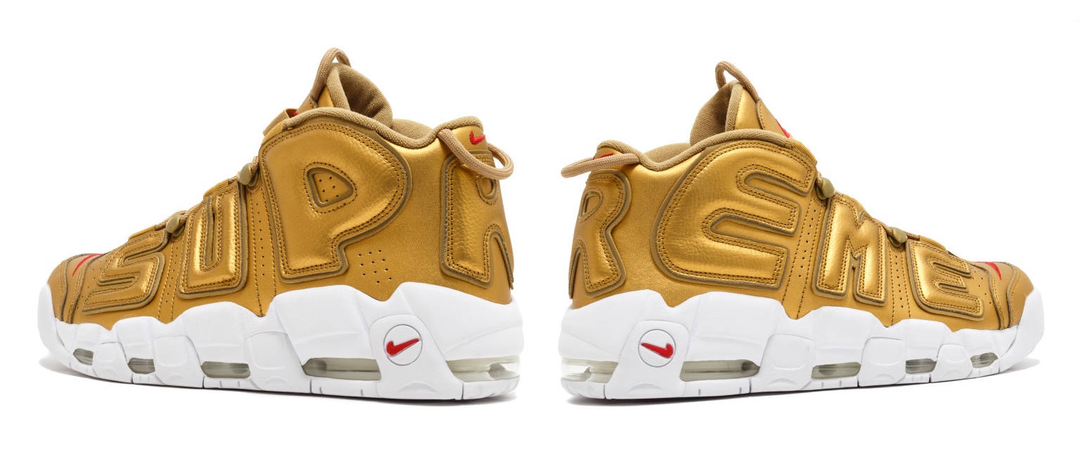 uptempo x supreme gold