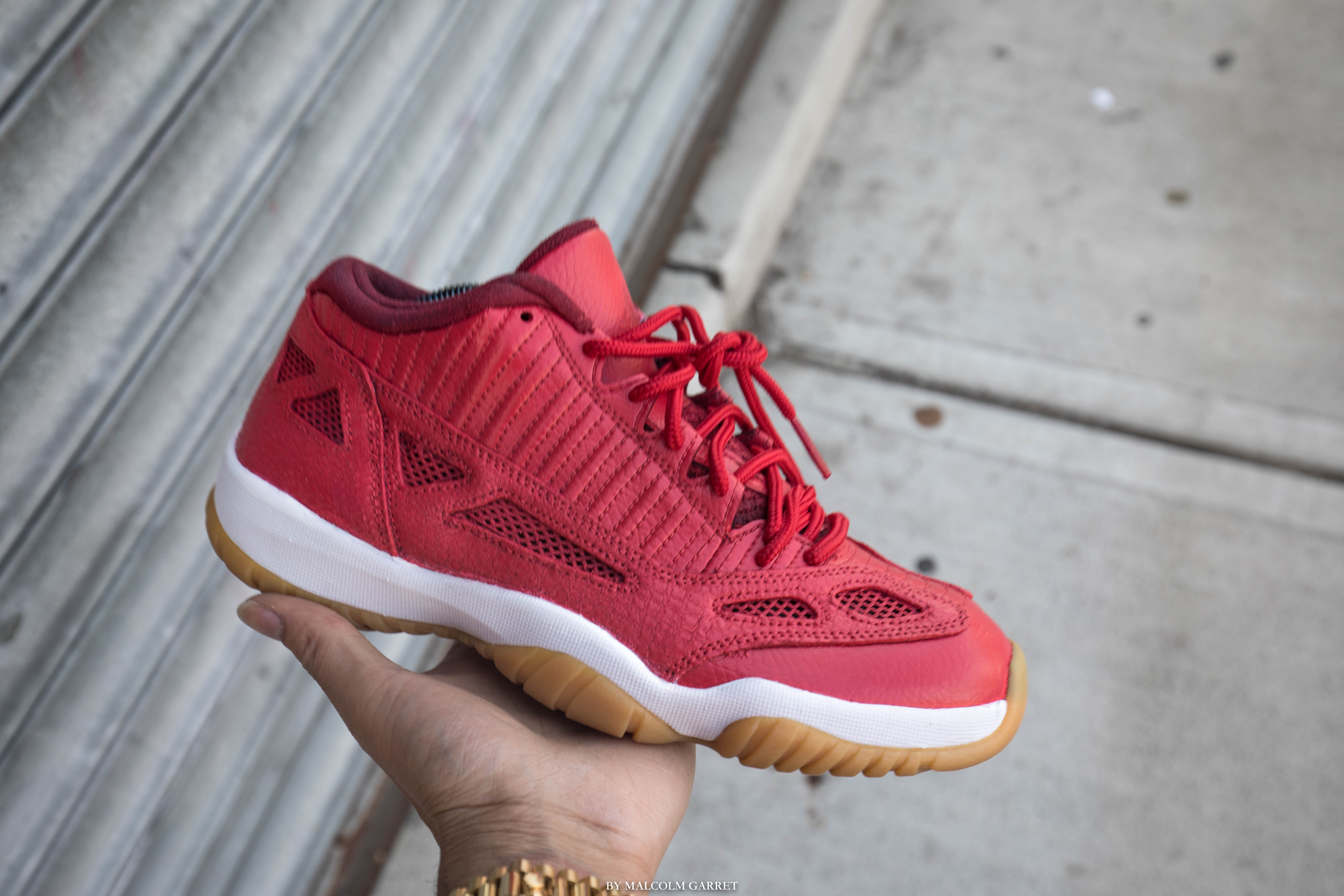 red custom jordan 11