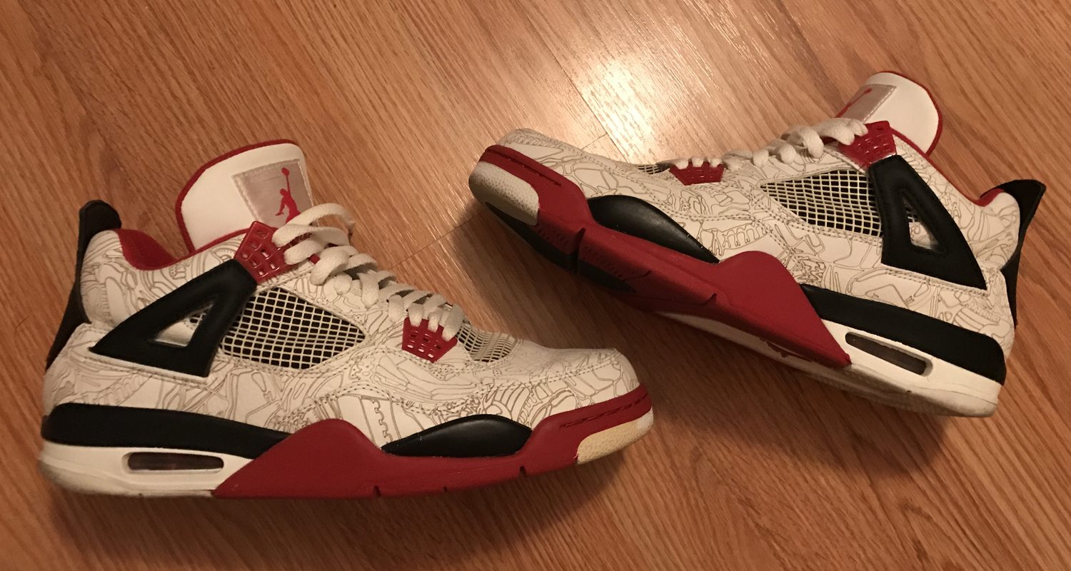 jordan 4 laser white and red