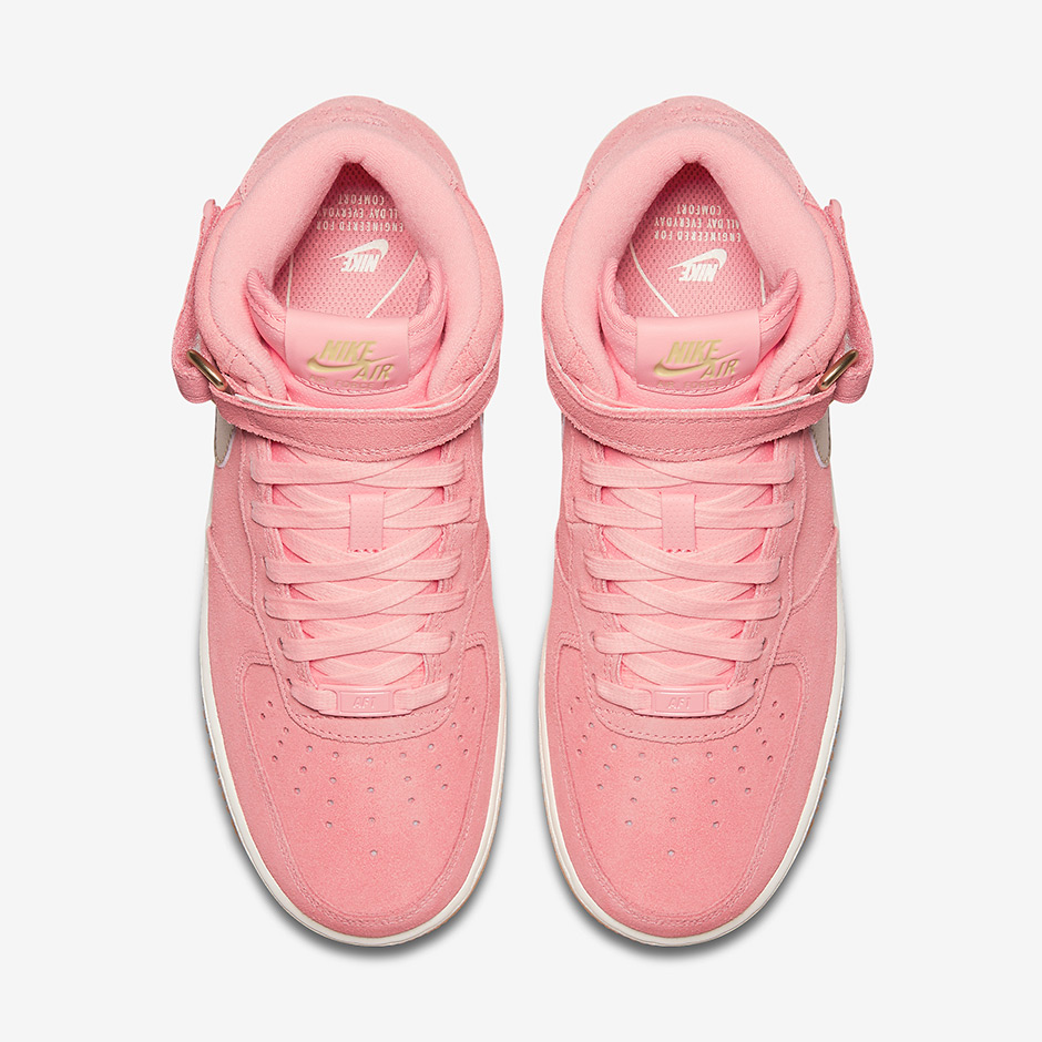 nike pink suede air force 1