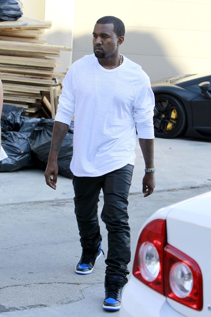 kanye in jordans