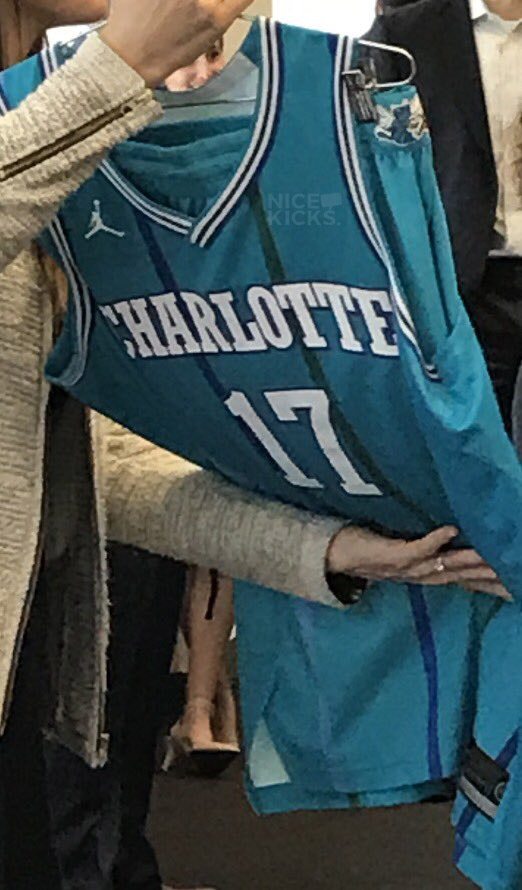 2017 Charlotte Hornets Jersey with Jordan logo