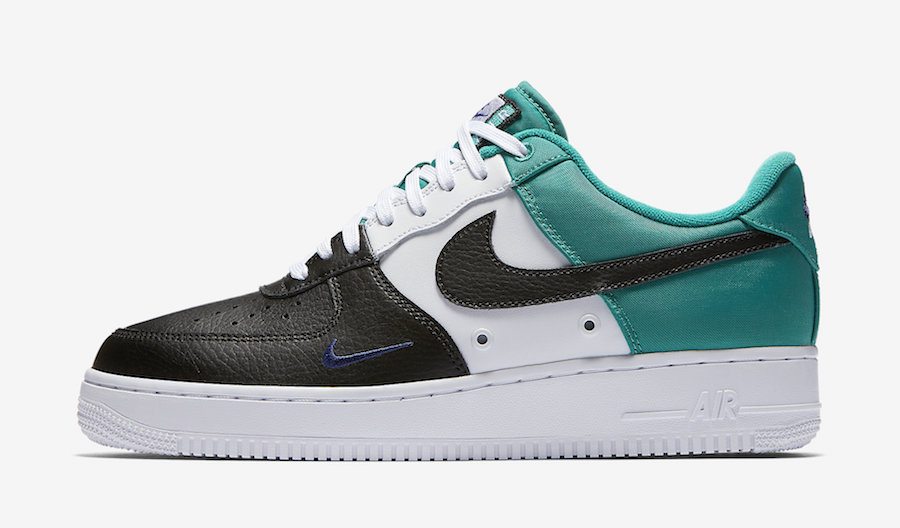 Black af1 green sales swoosh