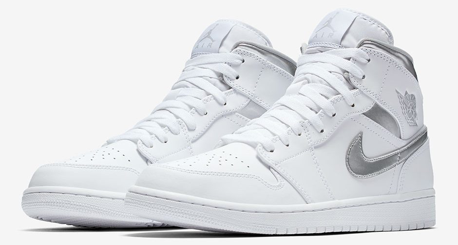 Air Jordan 1 Mid Metallic Silver Available Now Nice Kicks