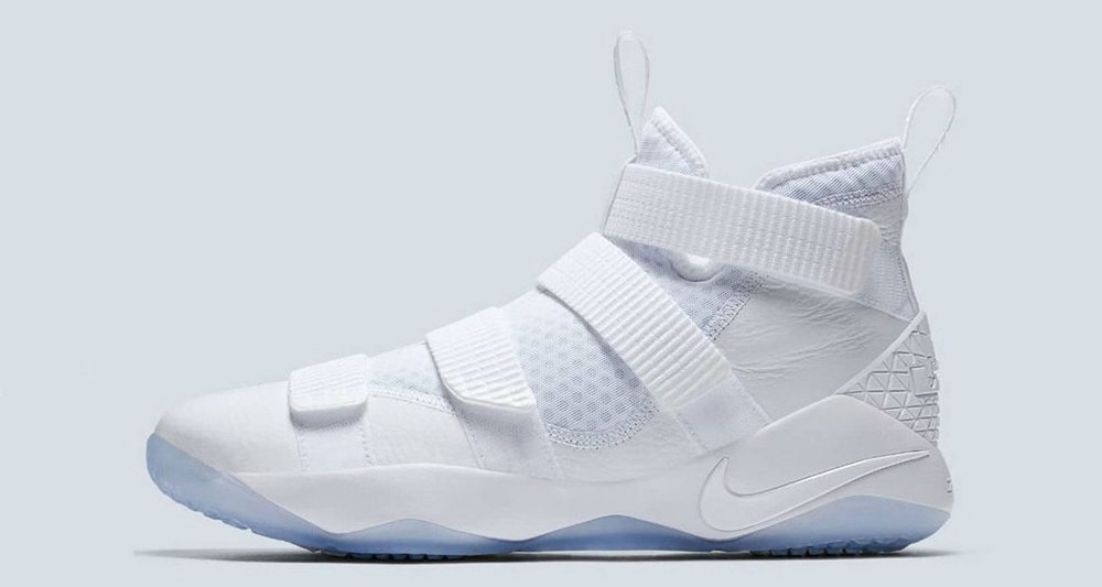 lebron soldier 11 triple white