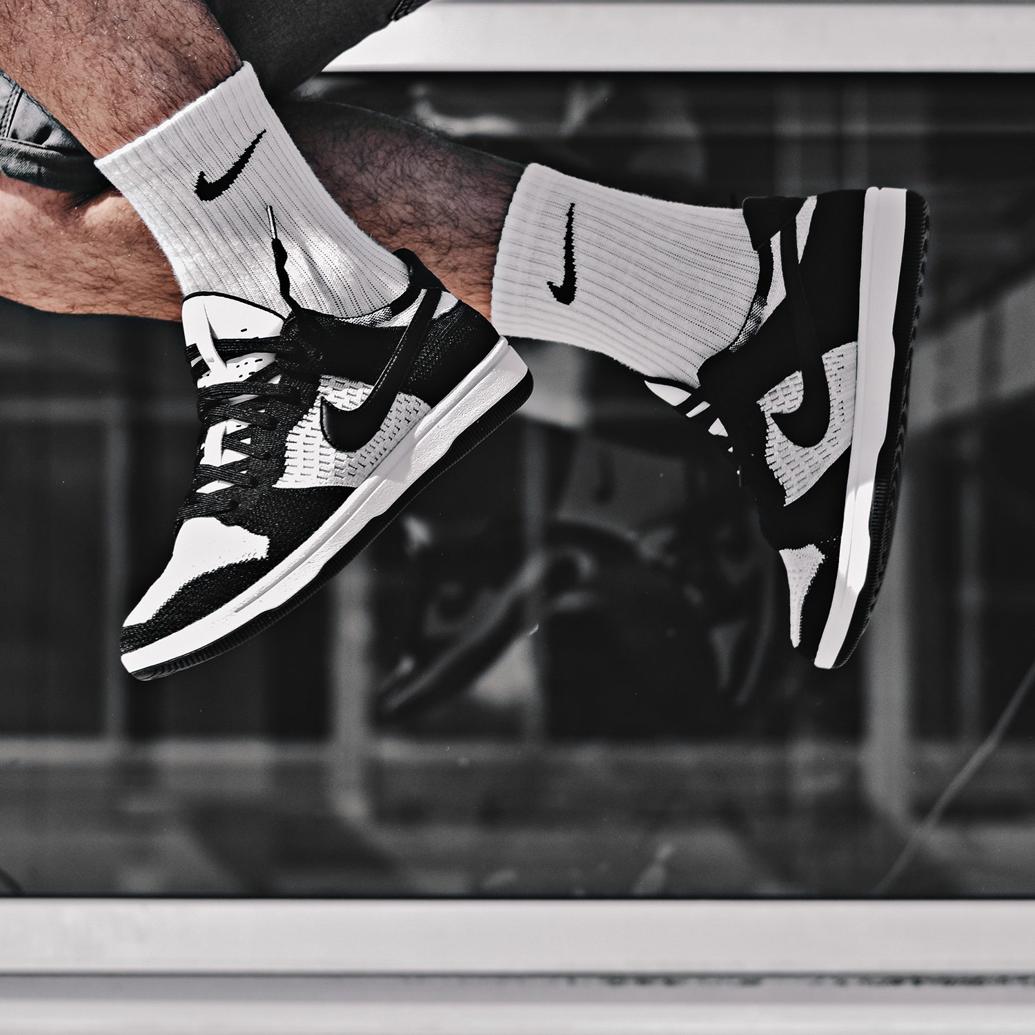 Nike Dunk Low Flyknit Black/White // Available Now | Nice Kicks